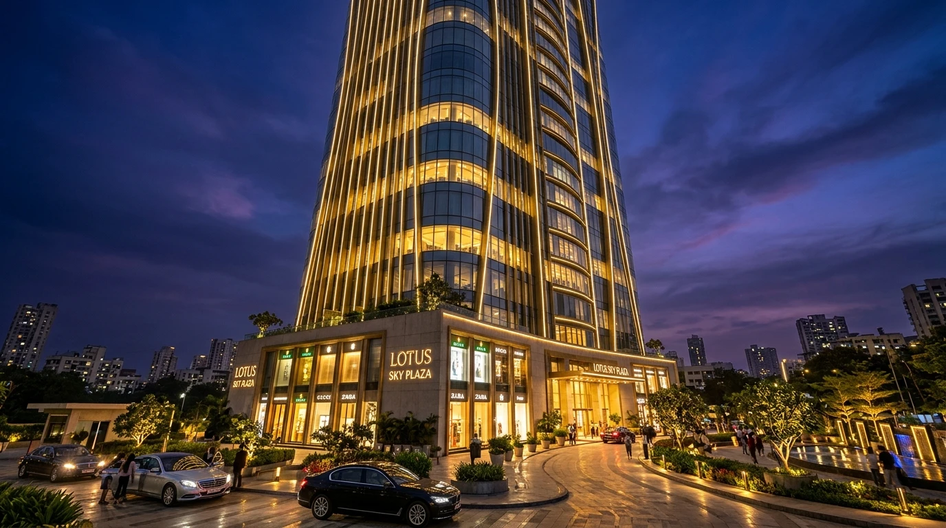 lotus sky plaza andheri commercial building facade