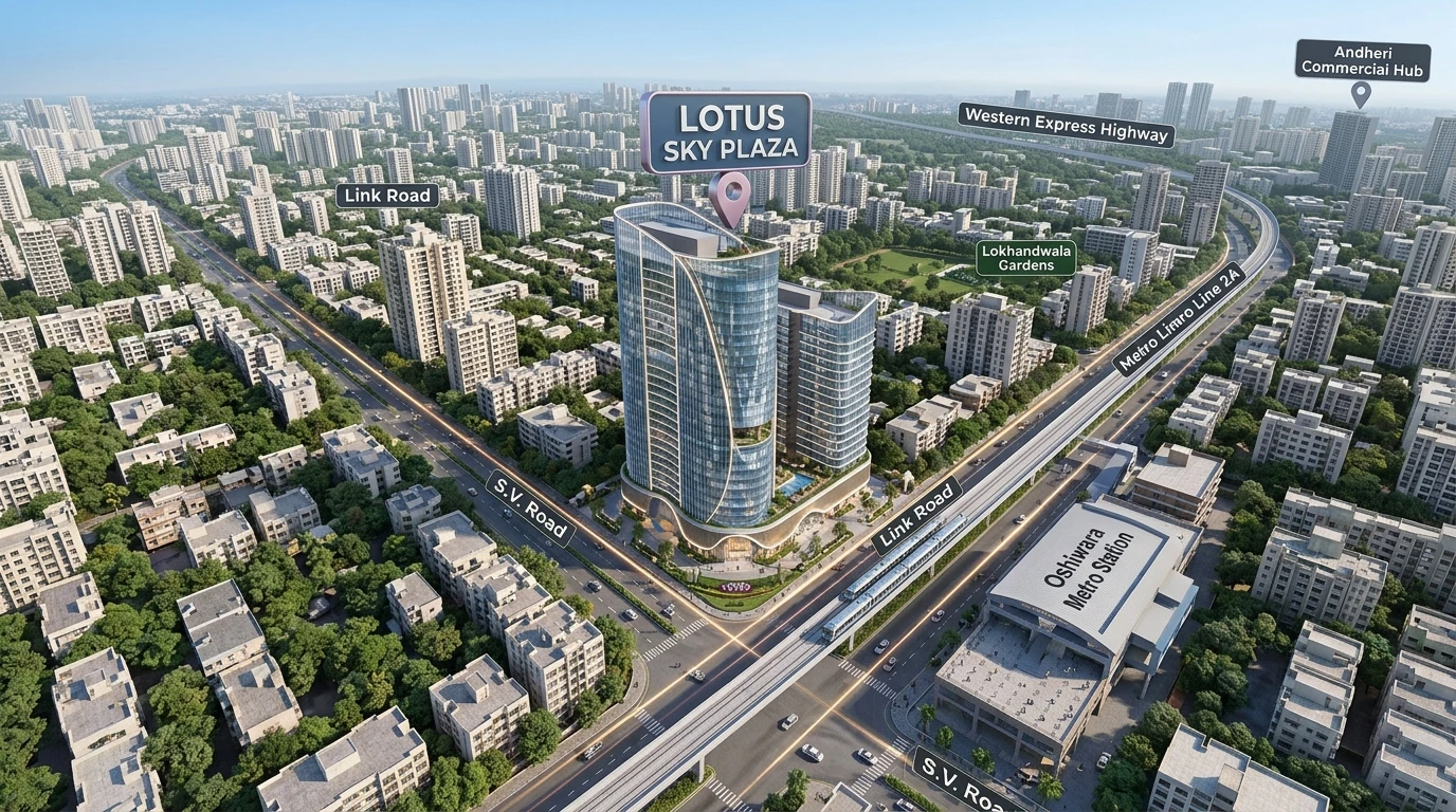 lotus sky plaza oshiwara jogeshwari west location map